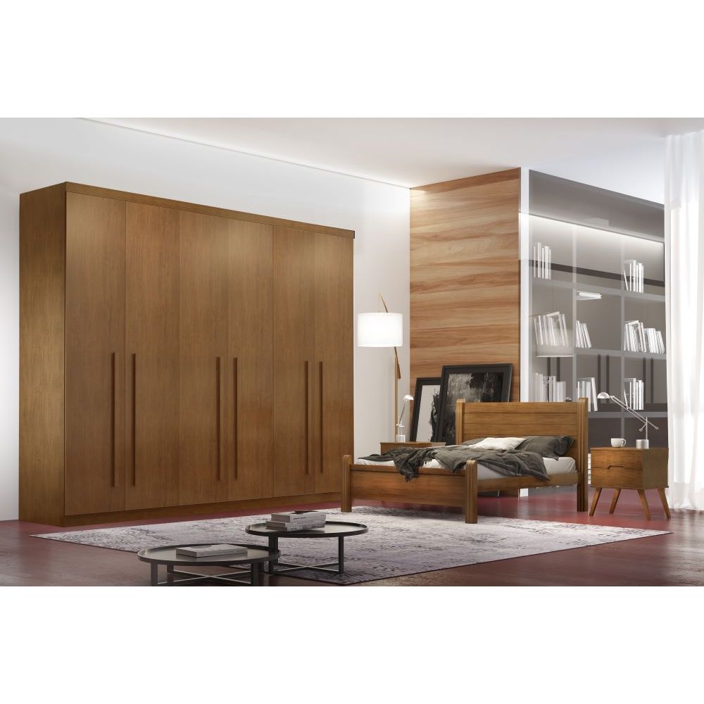 Guarda Roupa Casal Encanto 100 MDF 6 Portas e 4 Gavetas Rufato