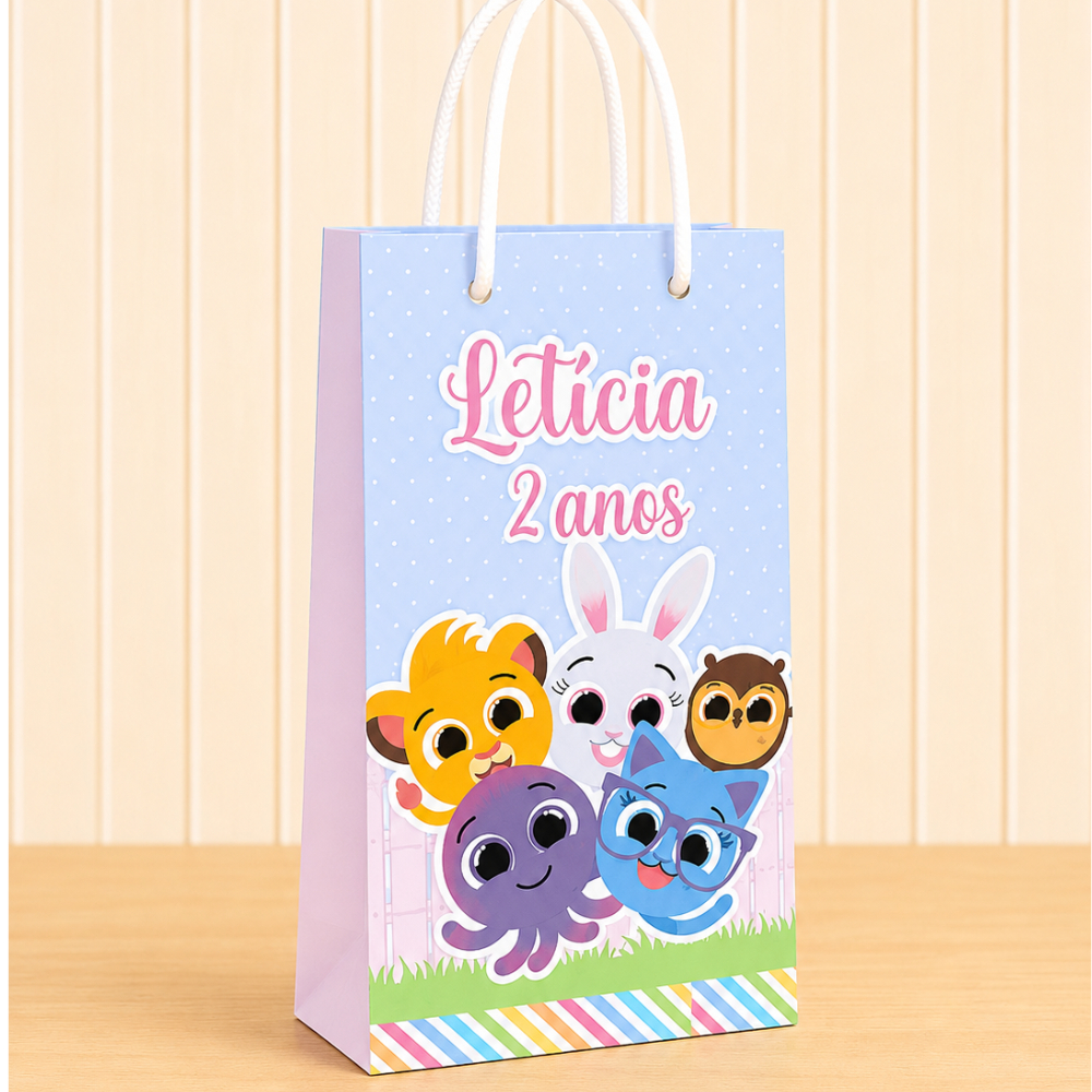 PEGUE E MONTE Sacolinha Personalizada BOLOFOFOS MENINA - Lembrancinhas aniversário