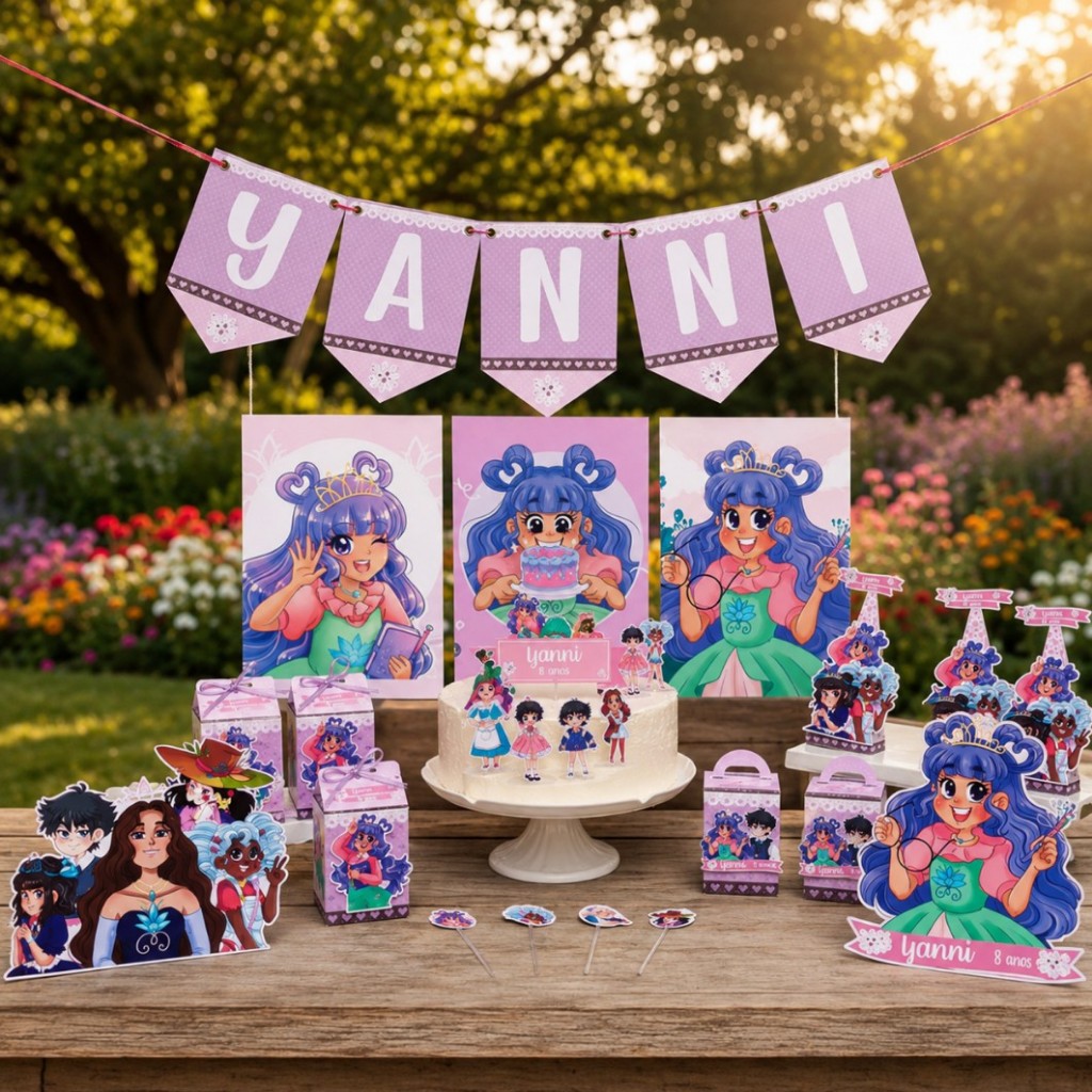 Diário de Uma Princesa Desastrada | Festa | Aniversario | Decoração | Só um Bolinho | Festa em Casa | Kit 43 | Luxo