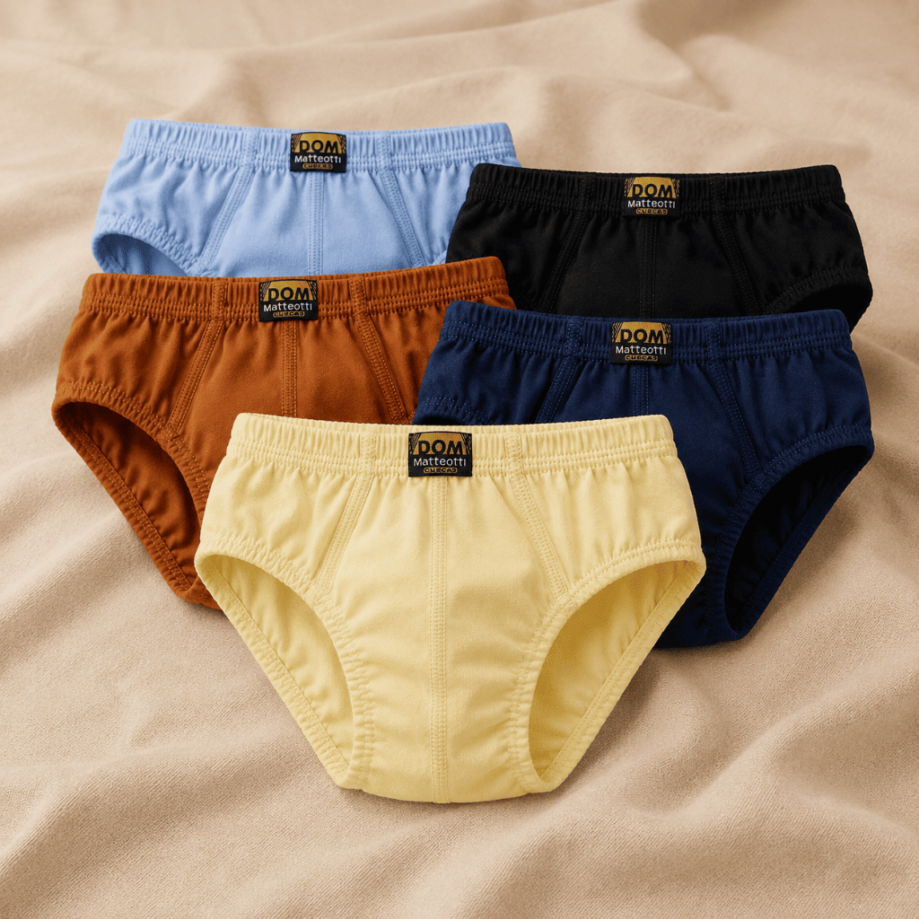Kit Cueca Slip Infantil 5 Peças 100% Algodão Para Meninos