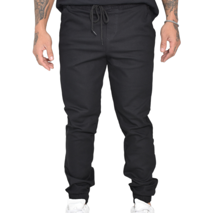 calça jogger militar cinza escuro com preto oferta