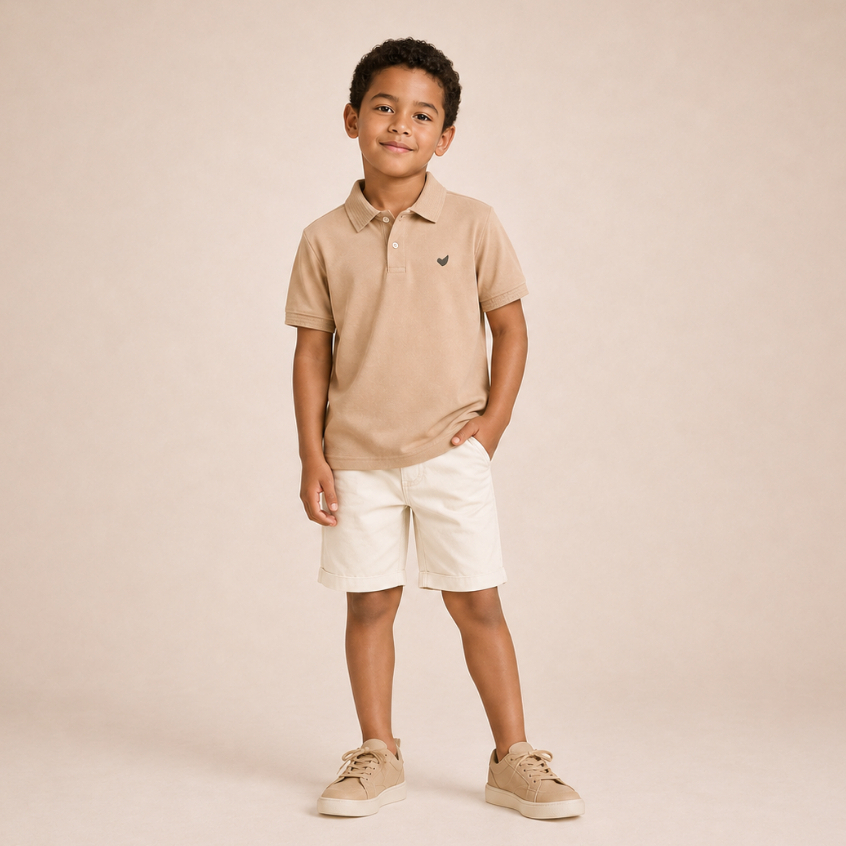 Camisa Gola Polo Infantil e Juvenil Premium Manga Curta Bebê Menino Algodão de alta Qualidade