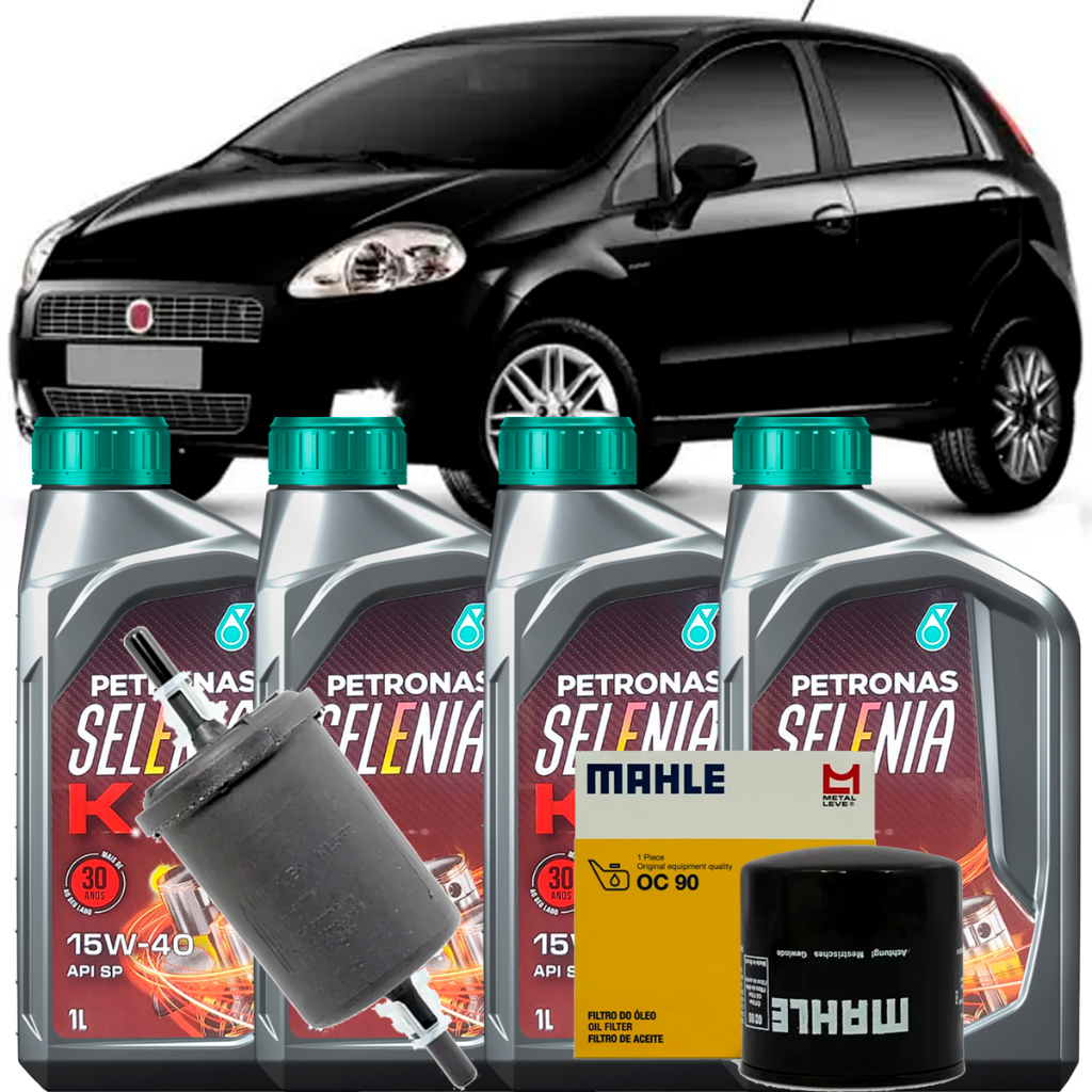 Kit Troca De Oleo Selenia K 15W40 E Filtro Gasolina Punto 1.8 8V Motor Gm 2007 2008 2009 2010 2011