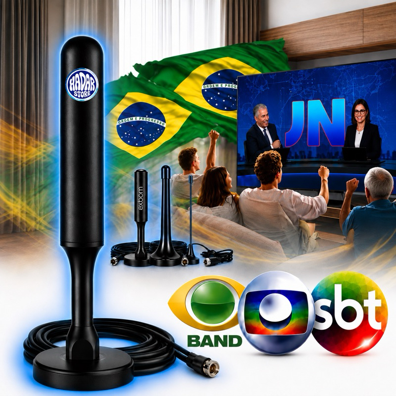 Antena digital alta sensibilidade longo alcance / Tv interna externa full HD