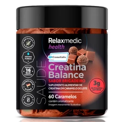 Creatina Balance Dado de Brigadeiro 100% Pura Alemã Creavitalis® 60un Relaxmedic