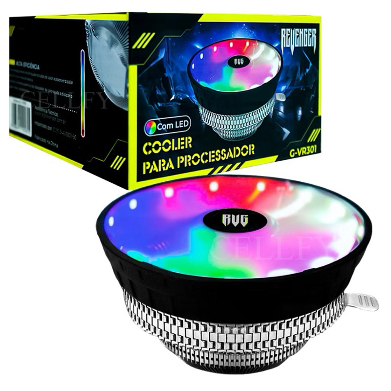 Cooler para Processador Fan RGB 120mm 1500rpm Revenger G-vr301 - Cooler para Processador Intel AMD LGA AM4 AM5