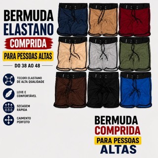Bermuda Elastano Masculina Phantom Lisas do 38 ao 48/8 Cores/Treino/Competição/envio imediato