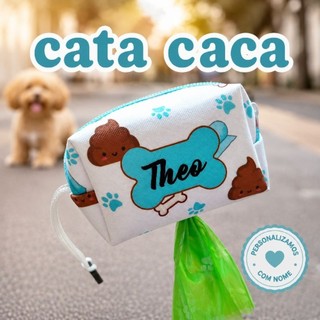 Cata caca personalizado com nome - Porta saco Higiênico Pet .