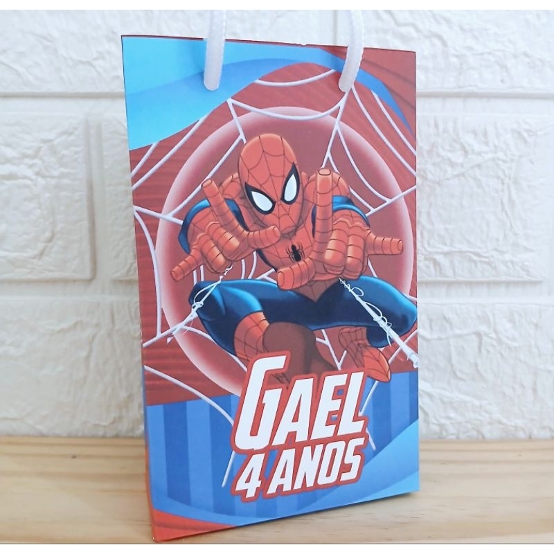 Sacolinha Homem Aranha Lembrancinha Personalizada Homem Aranha Kit festa Homem Aranha Aniversário e Mesversário