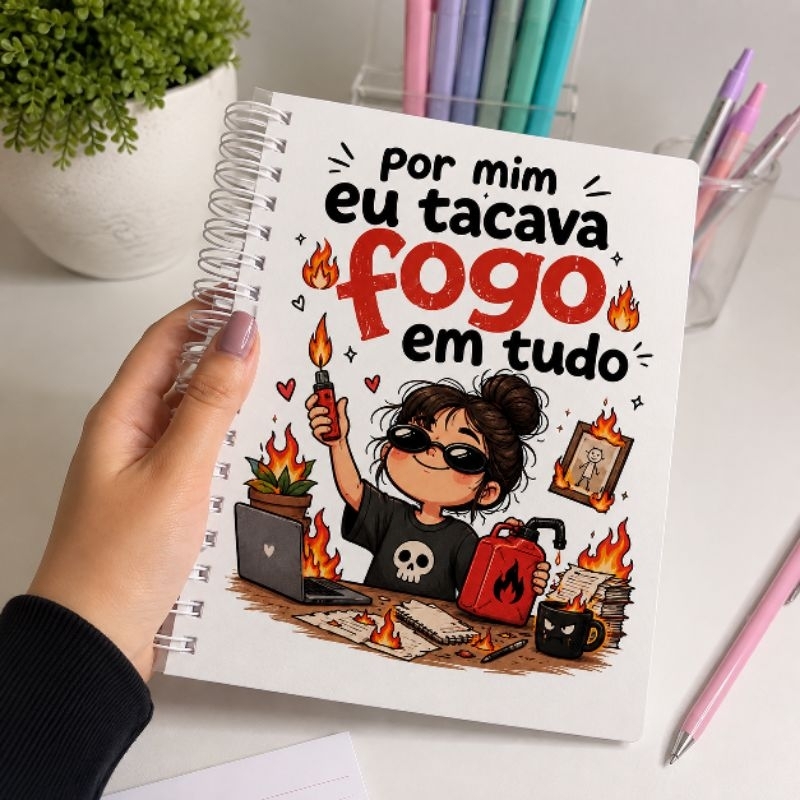 CADERNO PEQUENO PARA ANOTAÇÕES - HUMOR - PRESENTE DIVERTIDO -  A5 - 80 folhas Pautado