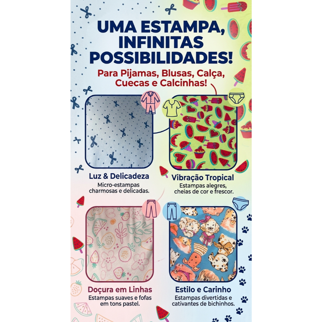Tecido Cotton Algodão com Elastano | Macio • Moda Infantil • Costura — imagem 2 de 2