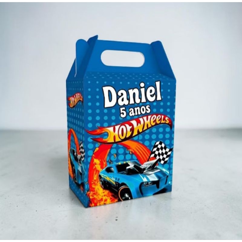 Caixa Maletinha Personalizada Hotwheels / Lembrancinha / Festa Infantil / Aniversário