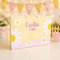 Sacolinhas Personalizadas Festa Margarida - Aniversário Infantil - Com Nome e Idade