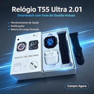 Smartwatch Smart Watch T55 Pro Max With 1 Headphones Set Hot Sale 2 Handles Called Bluetooth Pape