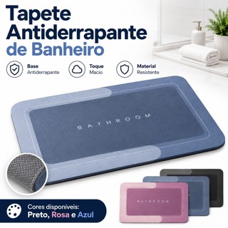 Tapete Secagem Rápida 40x60cm Para Banheiro Cozinha Lavabo Super Absorvente