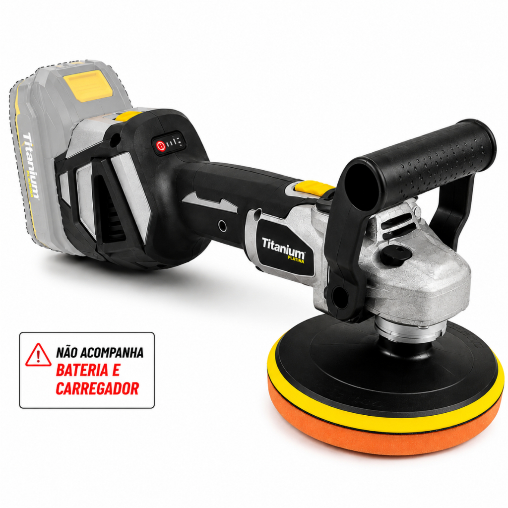 Politriz a Bateria 21V 180mm Brushless Profissional TI-21/180P Titanium Platina