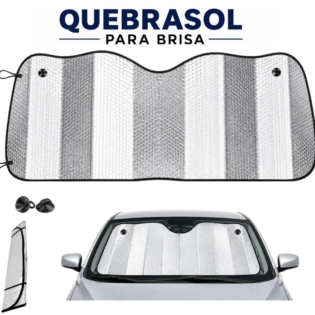 Protetor Solar de Parabrisas Quebrasol com Ventosas rigido painel Universal 60x125 Tapa Sol Parabrisas carro