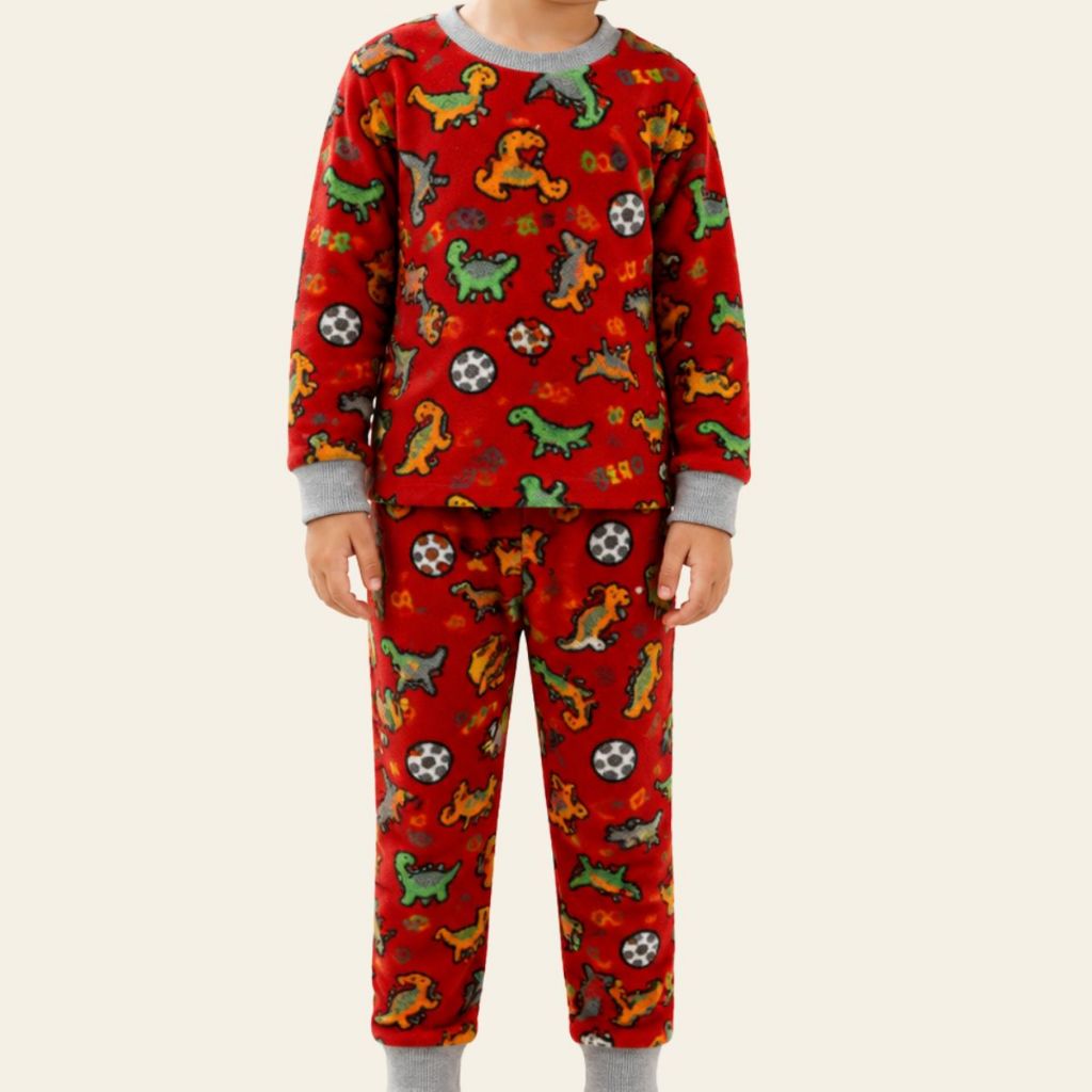 Conjunto Pijama Infantil Meninos Estampado Ultra Soft Confortável Inverno