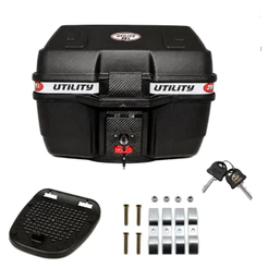 Baú Bauleto Para Moto 28 Litros Glider Utility C/ Base Universal Alta resistência