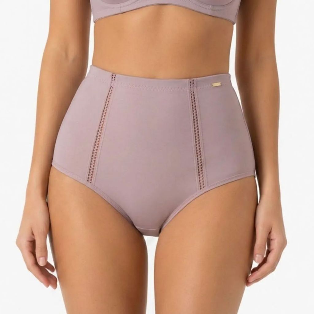 Calcinha Feminina Classic Cintura Alta Ajuste Anatômico Poliamida Dilady