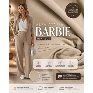 Tecido Alfaiataria New Look Barbie Crepe Premium com Elastano 1,47m por Metro – Ótimo Caimento