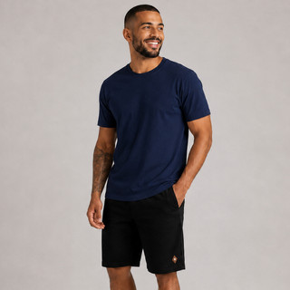 Kit 2 Peças Camiseta e Bermuda Masculina Tradicional Kit Básico Masculino