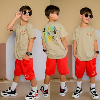 Roupa Infantil Masculino Lançamento Kit Duas Peças Conjunto De Menino Veste Do 2 Ao 12 Anos
