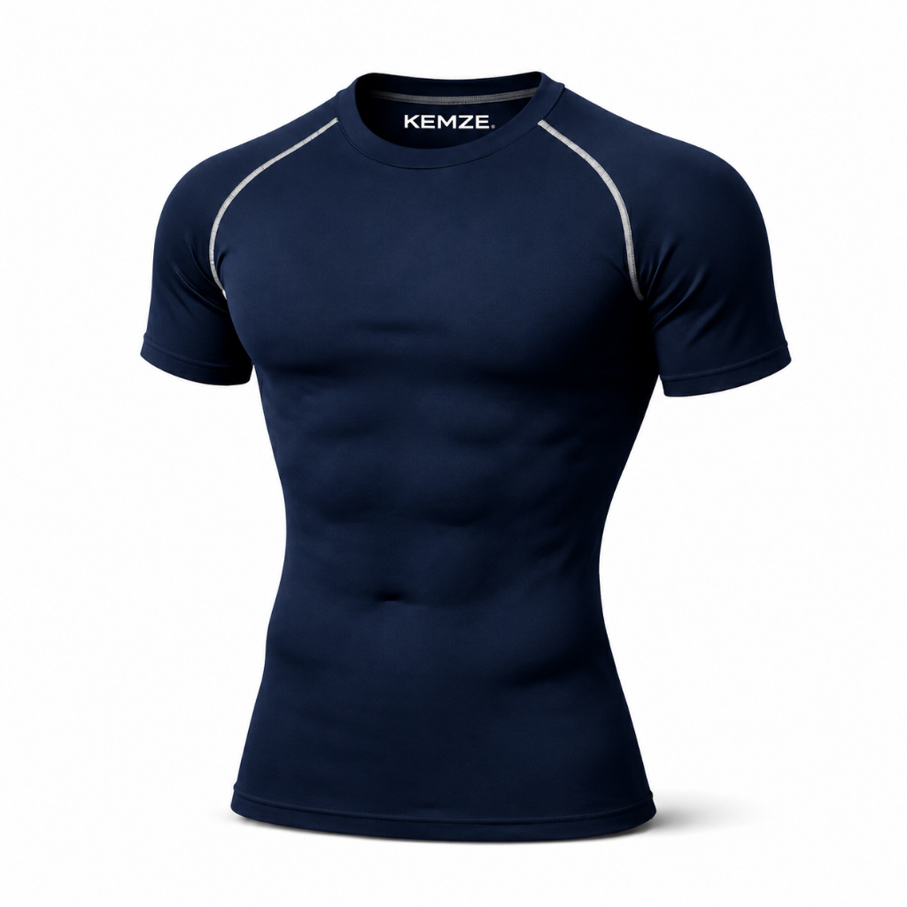 Camiseta de Compressão Masculina KEMZE Premium Academia Treino Fitness Justa Pro