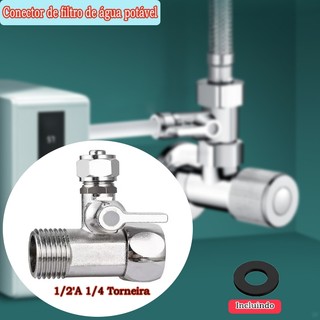 Adaptador Purificação Água 1/2-1/4 Compatível Torneira FAH