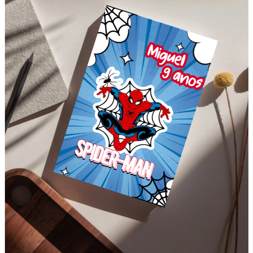 Kit 10 Livros de Colorir Homem Aranha Personalizado Infantil Lembrancinha Festa