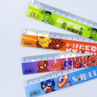 Régua Plástica 15cm Super Heróis Marvel Vingadores Avengers