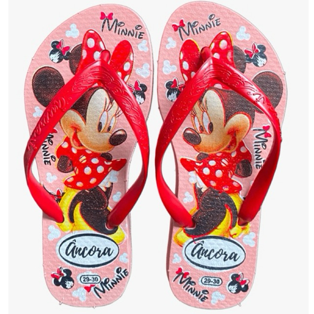 Chinelo Sandália Infantil Leve Macia Confortável Decorado Colorido Antiderrapante Delicada Criança com Personagem