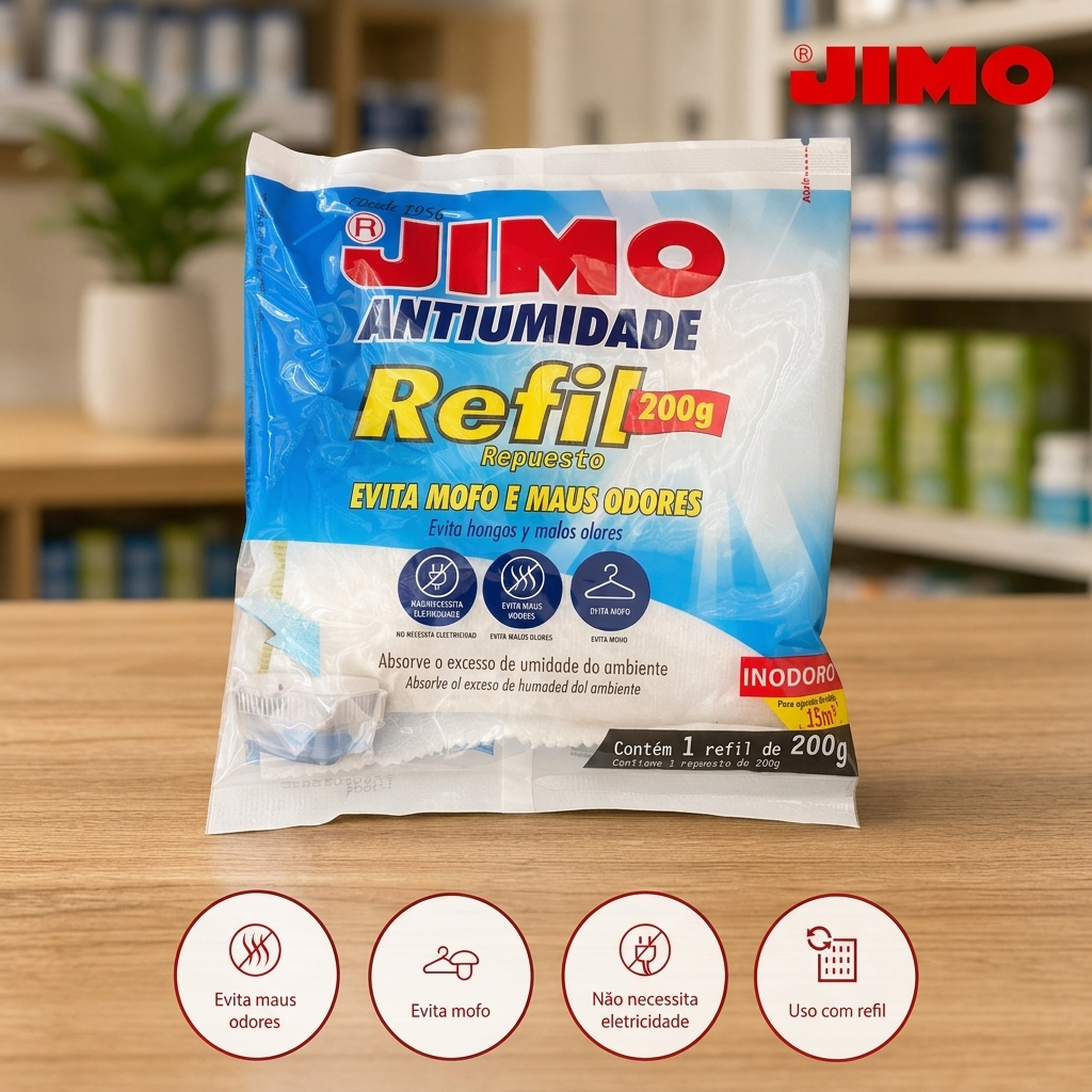 JIMO Antiumidade KIT - Desumidificador Silica Gel Anti Mofo Reutilizável Armário Roupas Banheiro Sapateira