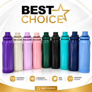 Garrafa Térmica Lyra com GLITER BRILHO– 350/500/650/950ml  – mantém bebida fria/quente GANHE UMA BASE DE SILICONE GRÁTIS