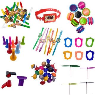 Kit 80 Mini Brinquedos Lembrancinha Sacolinha Festa Aniversário Junina Natal Hallowen Dia Crianças