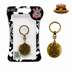 CHAVEIRO DOURADO OFICIAL CORINTHIANS OURO VELHO
