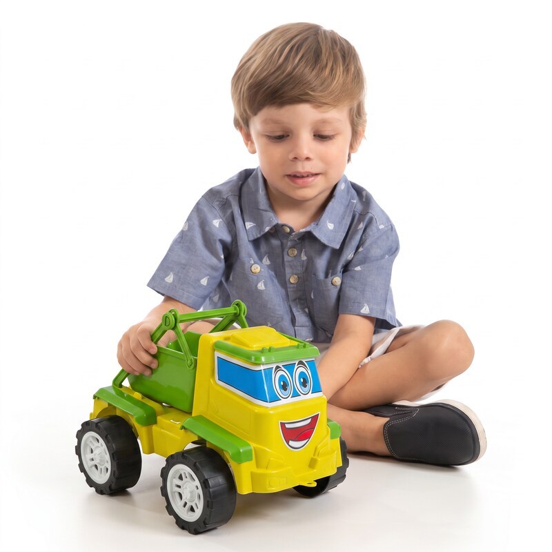 Caminhão Caçamba De Coleta De Rua Grande 30cm Carrinho Menino 1 ano Certificado Inmetro | QUEEN SHOP