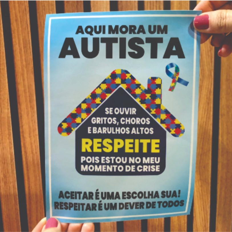PLACA INFORMATIVA  PS - RESIDÊNCIA DE AUSTISTA