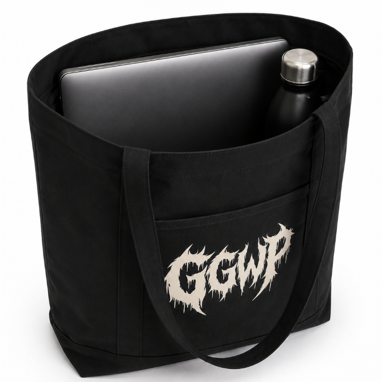 Bolsa Tote Streetwear GGWP Bolsa de Ombro Material Resistente Grande Lazer Faculdade Executiva e Trabalho