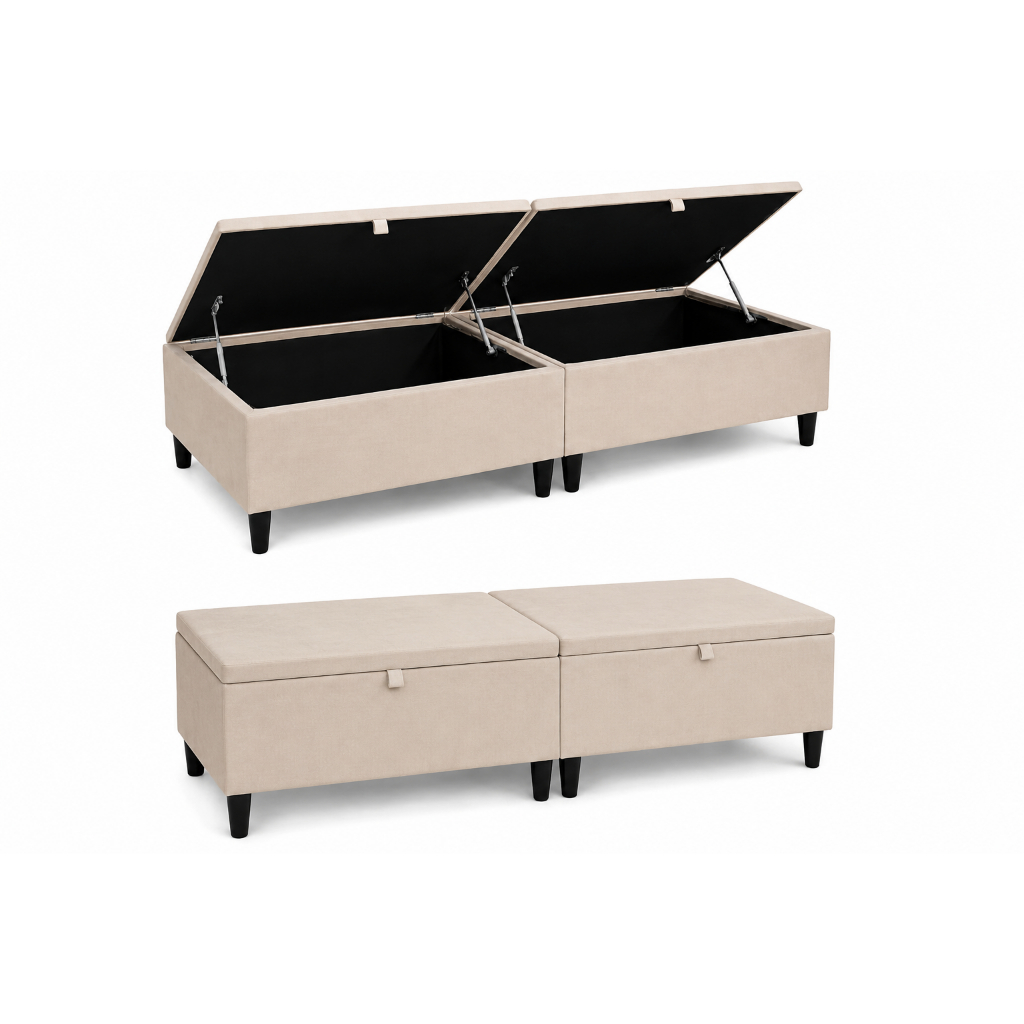 base para cama box baú 188x88 cm solteiro bipartida desmontada