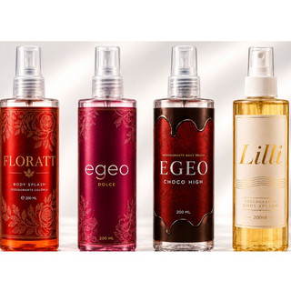 Kit 4 Body splash Feminino 200ml Charme elegancia para todas ocasioes