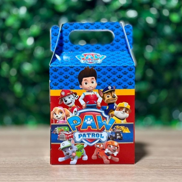 Caixinha Maleta Patrulha Canina Personalizada Lembrancinha Festa Infantil Kit 5 a 30 Unidades