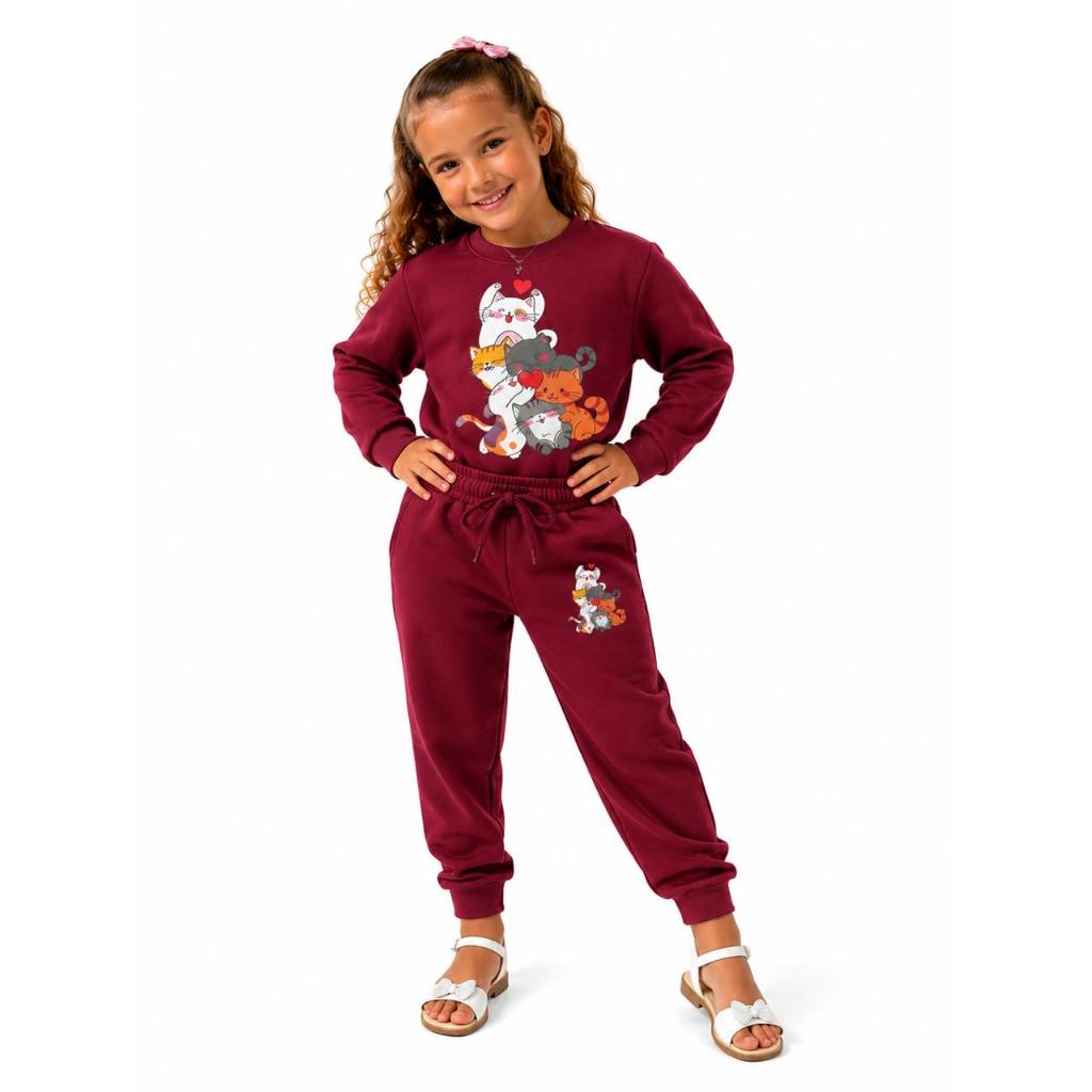 Conjunto de Moletom Infantil e Infanto Juvenil - Pato - Masculino 2 ao 16 anos - Coleção de Inverno - Quentinho / Frio