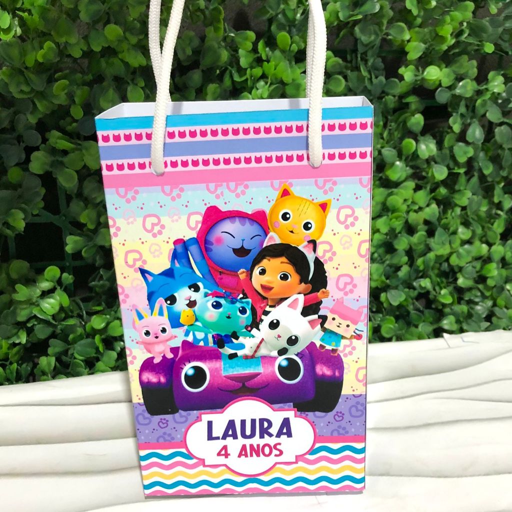 Sacolinha Surpresa Personalizada A Casa Mágica da Gabby | Lembrancinhas Festa Infantil Aniversário menina