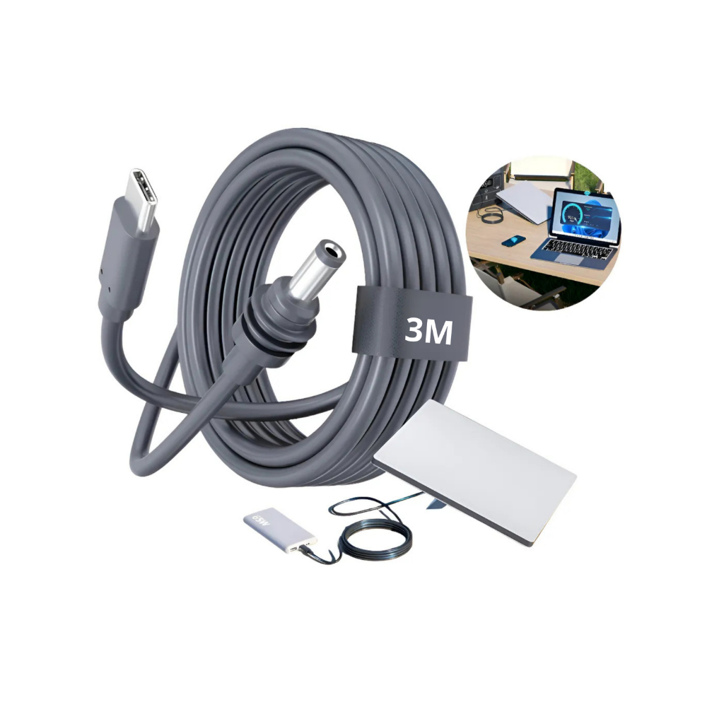 Cabo de Alimentação USB-C para Starlink Mini de 3 Metros e 100W