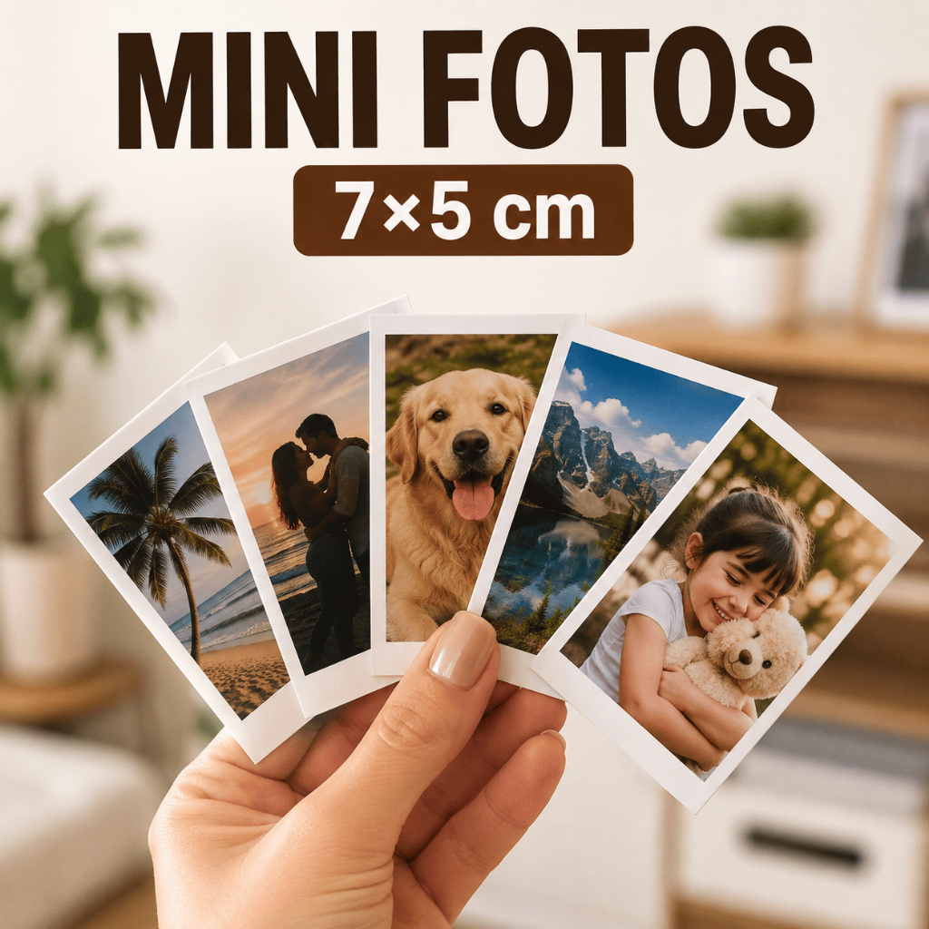 Mini Fotos Personalizadas 7x5cm Foto Estilo Estantânea - Impressa Papel Fotográfico