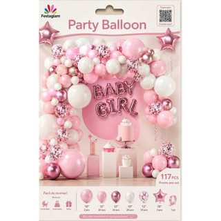Kit Arco de Balões Baby Boy / Baby Girl – Decoração Completa para Festa Deixe sua festa ainda mais linda e especial! 💙🩷