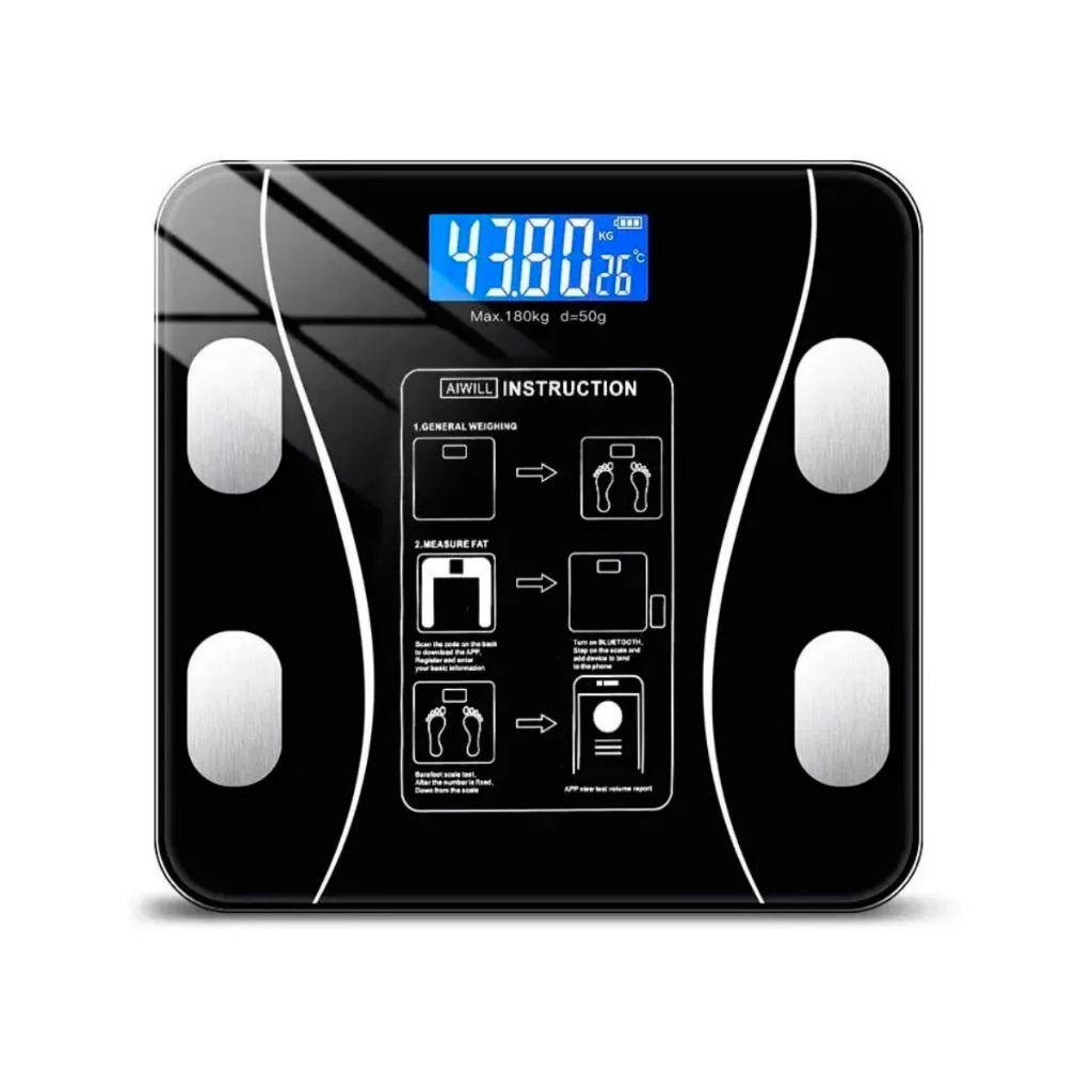 Balança Bioimpedancia Digital Bluetooth Corporal Evitra App Gratuito Antiderrapante Inbody até 180kg