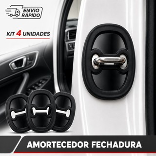 Kit 4 peças Amortecedor Fechadura BorrachaPorta Carro Protetor Borracha Anti Impacto Veicular Universal