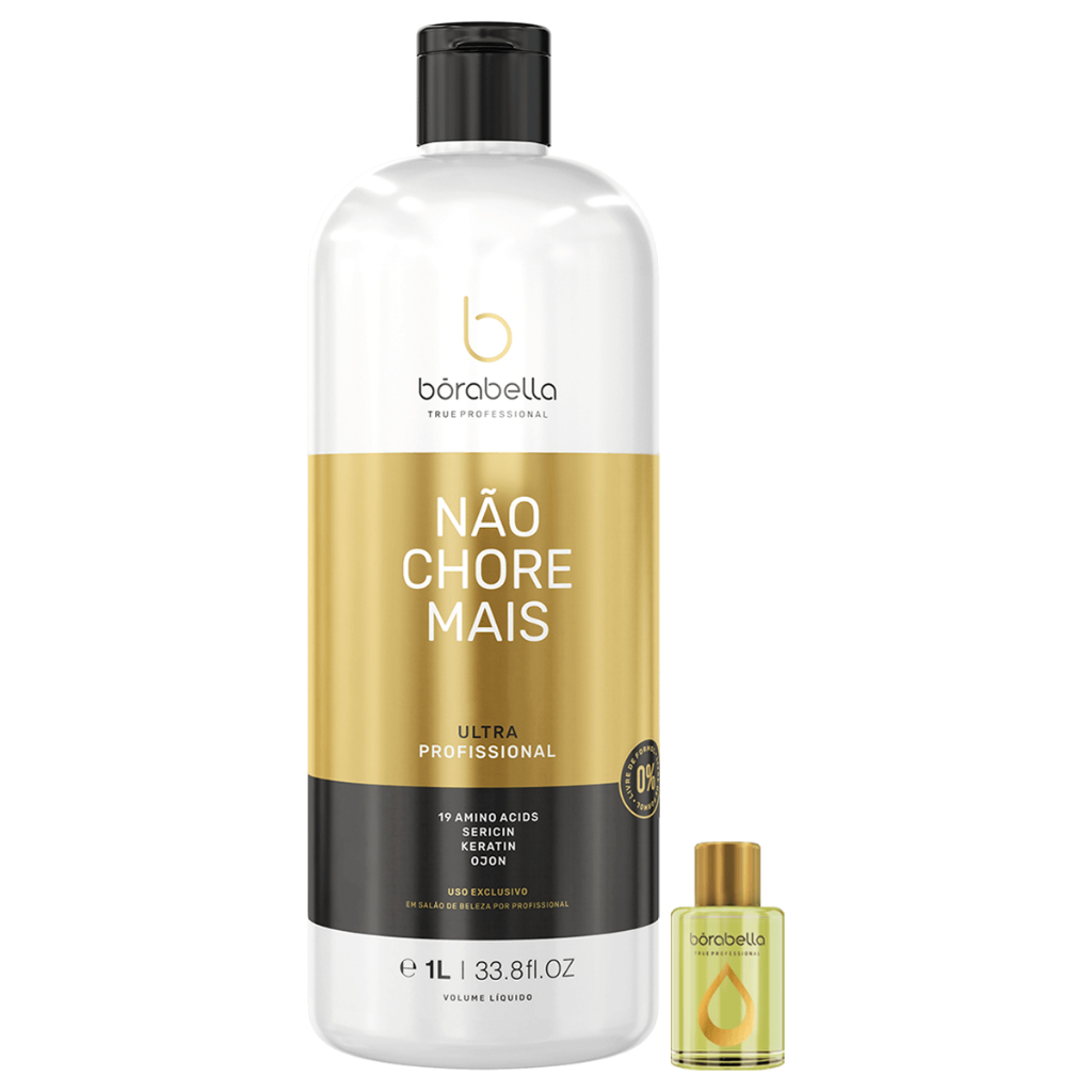 Borabella Não Chore Mais Passo 2 1 Litro Alisante Ultra Oleo d Argan Reparador Pontas 7ml